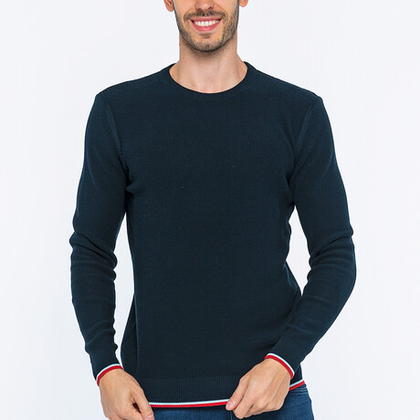 Crewneck Solid Sweater // Navy (S)