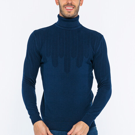 Henry Turtle Neck Pullover // Navy (S)
