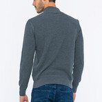 Half-Zip Guernsey Style Sweater // Anthracite (M)