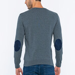V-Neck Guernsey Style Sweater // Anthracite (L)