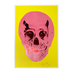Damien Hirst //  Till Death Do Us Part - Heaven Lemon Yellow Pigment, Pink Chili Red Pop Skull // 2012