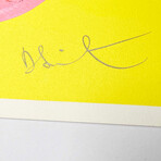 Damien Hirst //  Till Death Do Us Part - Heaven Lemon Yellow Pigment, Pink Chili Red Pop Skull // 2012