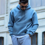 Hooded Sweatshirt // Light Blue (XL)