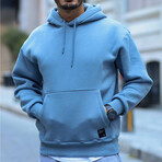 Hooded Sweatshirt // Light Blue (L)