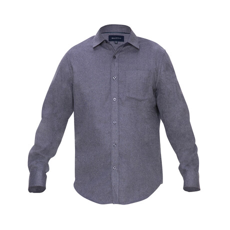 Buffalo Button Down Flannel Shirt // Charcoal (Small)