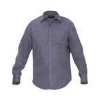 Buffalo Button Down Flannel Shirt // Charcoal (Small)