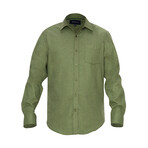 Buffalo Button Down Flannel Shirt // Olive (Medium)