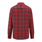 Buffalo Plaid Button Down Flannel Shirt // Red + Tartan (Small)