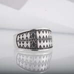 Norse Ornament Viking Ring // Silver (9.5)