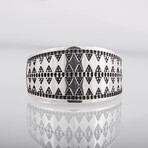Norse Ornament Viking Ring // Silver (9.5)