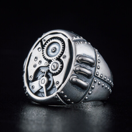 Steampunk Style Ring // Silver (6)