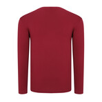 V-Neck Sweatshirt // Burgundy (S)