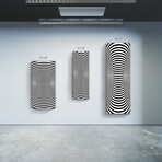 Signature Series Glass Heater // Abstract Series "Vasarely Column" (48"L x 16"W)