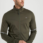 Clinton 2 Piece Set // Jacket + Pants // Olive Green + Black (L)