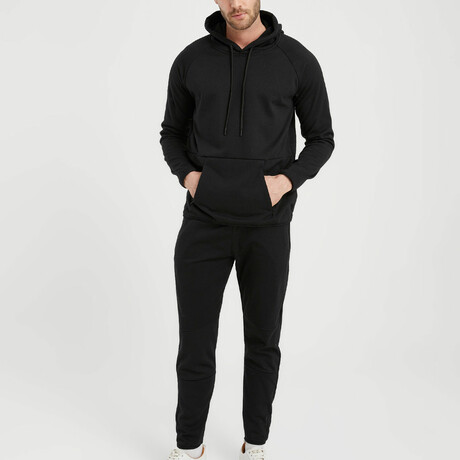 Tristan 2 Piece Set // Jacket + Pants // Black (XS)