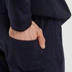 Anthony 2 Piece Set // Jacket + Pants // Navy Blue (M)