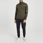 Clinton 2 Piece Set // Jacket + Pants // Olive Green + Black (L)