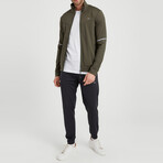 Clinton 2 Piece Set // Jacket + Pants // Olive Green + Black (L)