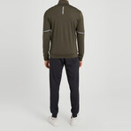 Clinton 2 Piece Set // Jacket + Pants // Olive Green + Black (L)