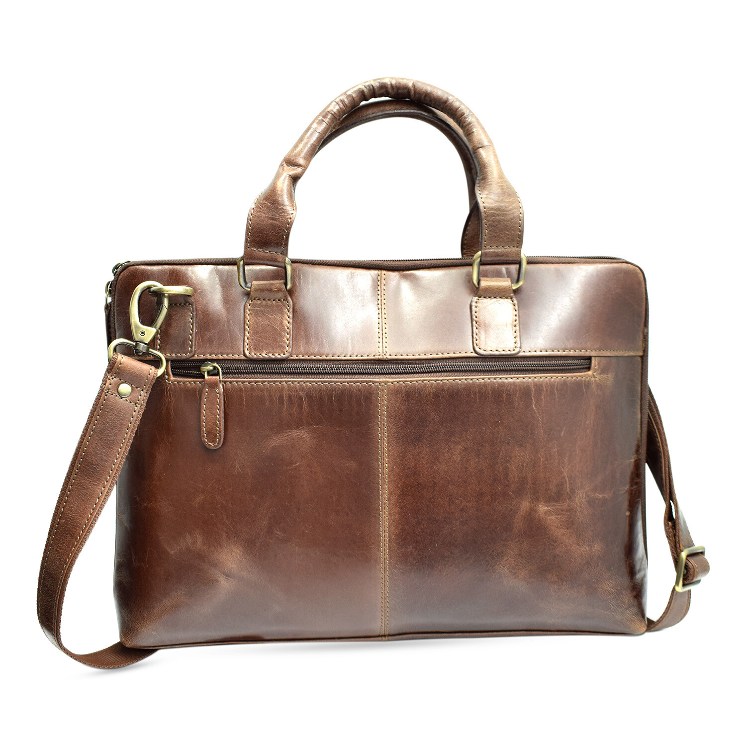 Lincoln Laptop Bag + Briefcase // Brown Adamonde PERMANENT STORE
