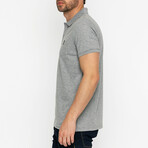 Kennedy Short Sleeve Polo Shirt // Gray Melange + Navy (M)