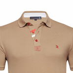 Tyler Short Sleeve Polo Shirt // Brown (L)
