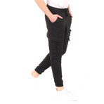 Side Zipper Utility Joggers // Anthracite (XL)