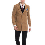 Fitted 3-Button Pea Coat // Camel (Euro: 50)