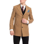 Fitted 3-Button Pea Coat // Camel (Euro: 48)