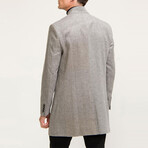 Fitted 2-Button Pea Coat // Gray (XL)