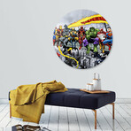 More Marvel & DC Superheroes Lunch Atop A Skyscraper (16"Ø)