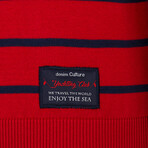 Paul Round Neck Pullover // Red (L)