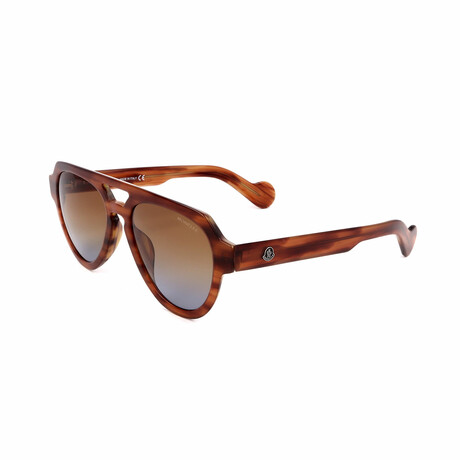 Moncler // Men's ML0094-54E Sunglasses // Red Havana