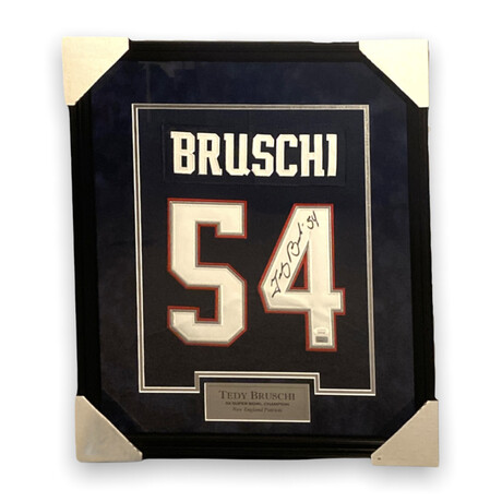 Tedy Bruschi // New England Patriots // Signed Jersey + Framed