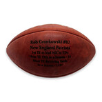 Rob Gronkowski // New England Patriots // Signed Engraved Stat Football // Limited Edition #87/87 (Jersey Number)