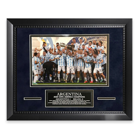 Argentina 2021 Copa America Champions // Unsigned Photograph + Framed