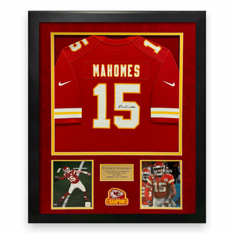 Patrick Mahomes // Kansas City Chiefs //  Signed + Framed Jersey