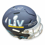 Tom Brady & Patrick Mahomes //  Tampa Bay Buccaneers + Kansas City Chiefs // Signed Super Bowl LV Helmet // Limited Edition #8/15