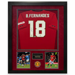 Bruno Fernandes // Manchester United // Signed Jersey + Framed
