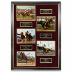 Secretariat, Seattle Slew, Affirmed, American Pharoah & Justify // Ron Tucotte, Jean Cruguet, Steve Cauthen, Victor Espinoza & Mike Smith // Autographed Photographs + Framed