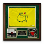 Tiger Woods // Signed + Framed 2019 Masters Flag