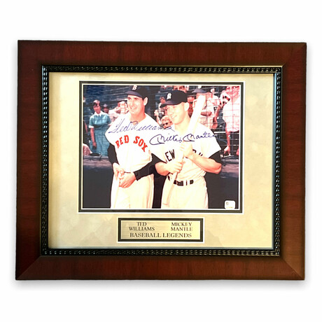 Mickey Mantle & Ted Williams // Boston Red Sox & New York Yankees // Signed Photograph + Framed