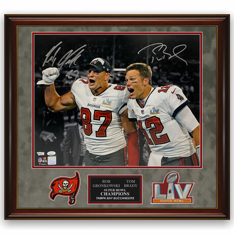 Tom Brady & Rob Gronkowski // Tampa Bay Buccaneers // Signed + Framed Photograph
