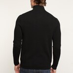 Cashmere 1/4 Zip Sweater // Black (S)