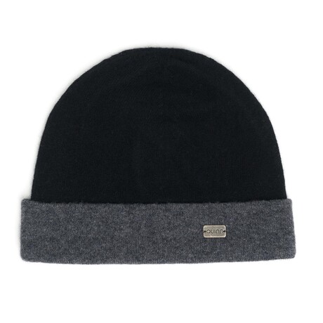 Cashmere Reversible Hat // Black