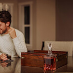 Whiskey Box + Decanter  Gift Set