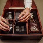 Whiskey Box + Decanter  Gift Set