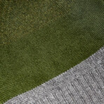 Cashmere Color Blocked Hat // Green