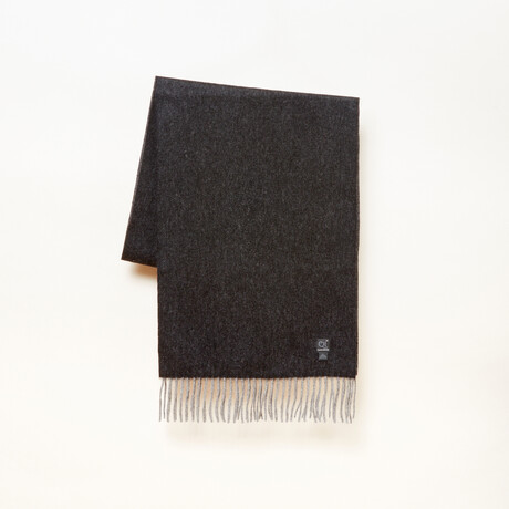 Cashmere Woven Scarf // Black + Gray