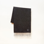 Cashmere Woven Scarf // Black + Gray